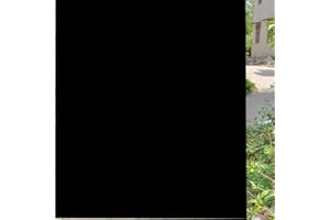 FENTIS Negro Película de la Ventana de Privacidad Sting Cling Blackout Pegatina de Ventana 100% Luz Bloqueo de Cristal Tinte No Adhesivo Prevención UV Dormitorio 45 x 200cm