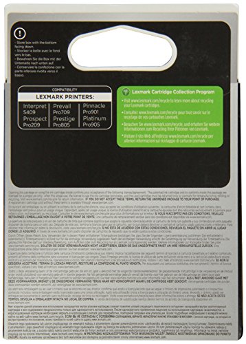 Lexmark 14N0822E 105XL Tintenpatronen hohe Kapazität 510 Seiten Rückgabe, schwarz - 2