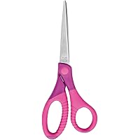 WEDO 773609 Bastelschere Gripy, spitz geschliffen, Edelstahl rostfrei, Ergonomische Gummi Griffe, 17, 5 cm, Rosa