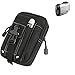 Produktbild Für Sony FDR-X 1000 VR Gürteltasche / Holster schwarz Schutz Hülle Kameratasche Fototasche Case Bag für Sony FDR-X 1000 VR Extrafächer mit Platz für Filter, Speicherkarten, Festplatte, kleines Stativ etc. - K-S-Trade