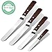 Produktbild Philonext 4 Stück Icing Spatel Set, 4 "-6" -8 "-10" Klinge Edelstahl Küchenkuchen Dekorieren Spatel, Offset Kuchen Dekorieren Werkzeug Icing Spatel Set mit Holzgriff