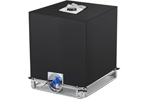 ANSTAR Bache pour Cuve 1000 L IBC Bâche Réservoir d'eau IBC 1000 L Anti-UV Couverture de Reservoir d'eau Housse de Protection Cuve 1000l 120 * 100 * 116cm Noir