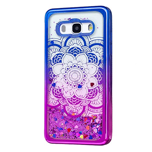 CLM-Tech Funda para Samsung Galaxy J5 2016 Carcasa TPU Silicona con l quido bling coraz n Case flor azul p rpura transparente reviews CLM-Tech Funda para Samsung Galaxy J5 2016 Carcasa TPU Silicona con l quido bling coraz n Case flor azul p rpura transparente