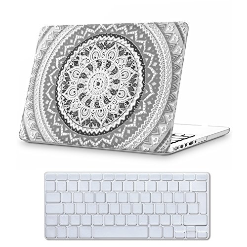 Case MacBook Pro 13 Retina H  lle Grau  iCasso Medallion Design Ultra Slim Kratzfeste Matt Rutschfest Hartschale Snap Case f  r MacBook Pro 13 Zoll Re