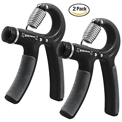 DLAND Handgriff des Stärkungsmittel im 2er-Pack Fitness Pinch Meter einstellbarem Widerstand 22-88 Lbs Arm Hand Gripper Exerciser-Anti-Rutsch
