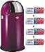 Produktbild Wesco Set 50-Liter Pushboy brombeer Mülleimer + 56 Stück optimal passende Müllbeutel
