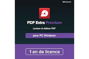 MOBISYSTEMS PDF Extra Premium – Éditeur PDF professionnel – Modifier, Protéger, Annoter, Remplisser et Signer des PDF pour 1 PC Windows / Licence de 1 an
