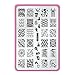 CICI&SISI Nail Art Stamping Plates Collection Set Jumbo 2- Set of 6 JUMBO Nail art Polish Stamping Manicure Image Plates Accessories Kit (Totaling 216 Images) All New Designs with FREE STAMPER & SCRAPER TOOLS SET
