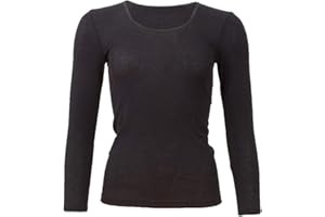 Cosilana, Maillot de corps à manches longues pour femme, 70 % laine, 30 % soie