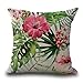 Produktbild Kissenbezüge Longra 45cm x 45cm Vintage Flower tropische Blätter Taille Throw Kissen Fall Kissen Cover Home Decor Kissen Kissenbezug Sofakissen Kissenhülle (B)