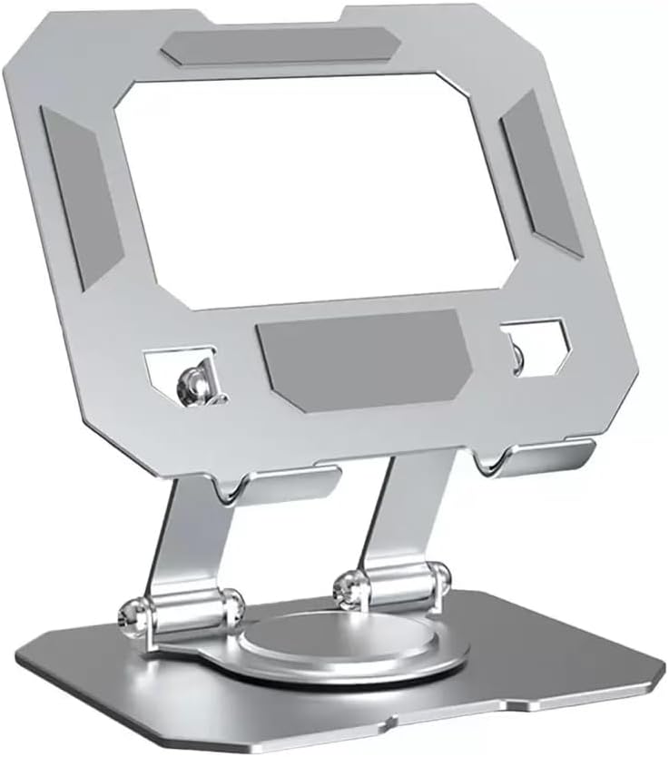 ROBEVE Tablet Standı 360 Derece Dönebilen Tablet Stand Katlanabilir Metal Tablet Tutucu Standı Tablet ve Telefon Tutucu Stant Tablet Tutucu Metal (Metalik Gri)
