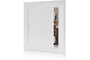 KR KITCHENRAKU Access Panel 145x145 mm- Paintable Easy Access Doors with Hidden Hinges, Flush Fit ABS Inspection Hatch for Drywall, Wall and Ceiling Electrical Plumbing