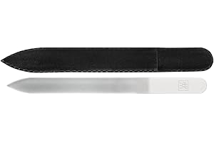 ZWILLING szklany pilnik do paznokci (drobnoziarniste powierzchnie, dwustronny, delikatny dla paznokci, z etui ochronnym), Premium, 150 mm