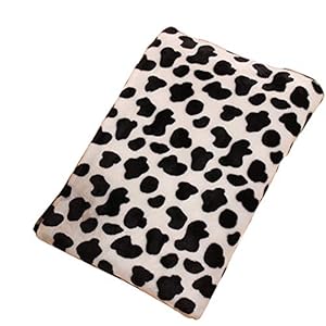 Hosaire 1x Alfombra de Terciopelo Coral Gruesa de Patrón Colorido Otoño e Invierno Manta Cálida Cama para Perro, Manta para Gato, Asiento para Mascotas Size S-60 * 40CM (Color Leopardo)