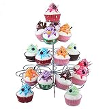 Kurtzy Soporte Cupcakes - 4 Niveles Metal Expositor Cupcakes con Capacidad...