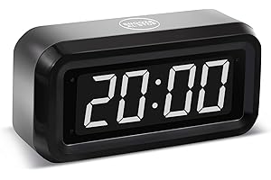 Timegyro wecker digital,led Uhr batteriebetrieben reisewecker klein tischuhr digital,3 Niveaus Helligkeit einstellbar,1.2" LED große Anzeige neben Uhren für Schlafzimmer, Wohnzimmer