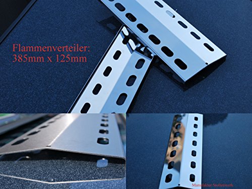 385mm x 125mm Edelstahl Flammenverteiler / Flammenabdeckung / Grillblech – super Ersatzteil für viele verschiedene Gasgrills (385-125-1) - 4