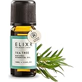 ELIXR - BIO Teebaumöl - Bekämpfung von Hautunreinheiten, Pickel & Akne - 100% naturreines ätherisches Öl aus Blättern vom Tee