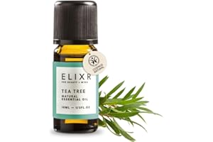‎ELIXR ELIXR - BIO Teebaumöl - Bekämpfung von Hautunreinheiten, Pickel & Akne - 100% naturreines ätherisches Öl aus Blättern vom Teebaum - Tea tree oil - Naturkosmetik aus Deutschland - 10 ml