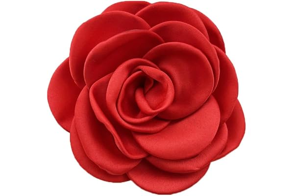 100 Mm Satin Camélia Fleur Grande Broche Épinglettes À La Main Tissu Fleur Broches Broche Pour Fête De Mariage Pour Femmes Hommes Robe Costume Vêtements Épingles à Cheveux Accessoires Bijoux