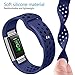Produktbild Altsommer Multi Farben Armbänder 20mm für Fitbit Charge 2 (185mm-225mm) Weiches Silikon mit Vielen Luftlöchern Atmungsaktiv Uhrenarmbänder Schnellinstallation für Herren Damen (Darkblau)