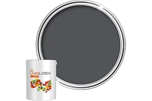 LANDLORDS PAINT Landlords Weather Shield Satin Classic Grey Smooth Masonry Paint | 1L in 30+ Colours | Storm Proof, Scrub Resistance | Weatherproof Technology Designed with Acrylic Resin for Ultimate Protection