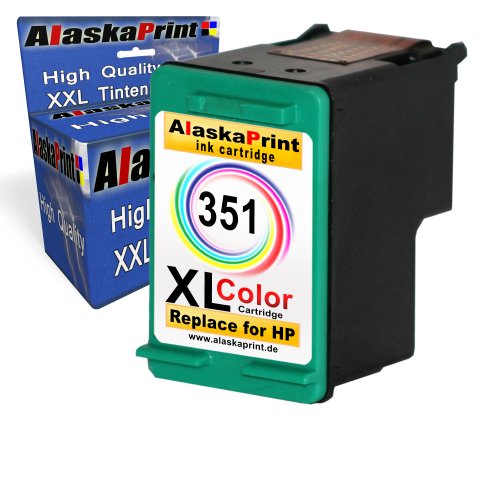 Premium Kompatible Tintenpatrone Als Ersatz für HP 351 XL Color Farbig Druckerpatrone für cb338ee (Farbig) 1x351-hp