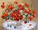 Produktbild YEESAM ART Neuerscheinungen Malen nach Zahlen für Erwachsene Kinder - Begeisterung Rot Blume 16 * 20 Zoll Leinen Segeltuch - DIY ölgemälde ölfarben Weihnachten Geschenke