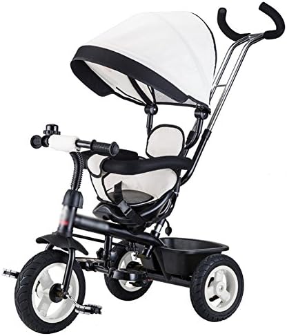 Children Tricycle Bicycle 1-3 Years Old Trolley 2-6 Baby Carriage 3 Wheels Bike Kids White