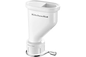 KitchenAid Accessoire Machine à Pâtes Fraîche - 5KSMPEXTA - Presse à Pâtes pour Robot Pâtissier - 6 Emporte Pièces - Acier Inoxydable