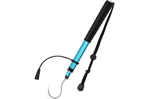 KOMCLUB Telescopic Fishing Gaff with Super Sharp Spear Hook Lightweight Hand Fish Gaff with Soft Rubber Nonslip