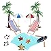 Produktbild LongcMall Miniatur Strand Mikrolandschaft DIY Miniatur Deko Liegestuhl Puppenmöbel Urlaub