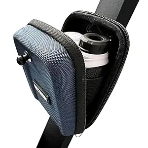 Golf Buddy Rangefinder Magnetic Case, Hard Shell Pouch for Golf Cart Frames and Trolley, Quick Band, Carabiner, Belt Hole