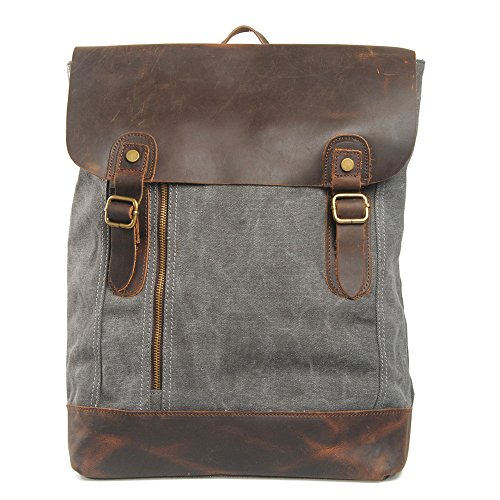 Preisvergleich Produktbild Rucksack Stoffbeutel Retro Rucksack Studentin Rucksack Mode Reisen Freizeitrucksack Unisex Tagesrucksäcke für Outdoor Wandern Camping, Grau