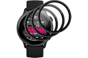 Beukei [3 Pack] Screen Protector for Garmin Vivoactive 6, Tempered glass [9H Hardness][3D Curved][Anti-Scratch] Full coverage Film