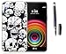 Produktbild LG X power K220(2016) Neu Design Hülle mit Schwarz Smart Touch Stift Pen,ISENPENK Ultra Slim Silikon Soft TPU Leuchtende Case,Crystal Clear Transparent Nacht Bling Bling Glitzer Case,Wasserdicht Shockproof Anti Slip Stoßfest Protection Durchsichtig Handyhülle,Thin Silicon Nacht Glitter Shinning Cover Bumper Schutzhülle Tasche für LG X power K220(2016) 5.3Zoll-[Schädel]+Schwarz Smart Touch Stift Pen