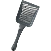 Glipet Dar Aralıklı Plastik Kedi Kumu K&uuml;reği, 28 cm, Gri