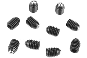 HILILAND 10pcs M6 Vis À Billes Plongeur À Bille Hexagonale Ressort Plongeur À Billes en Acier au Carbone À Billes Ressort Plongers(M6*10)