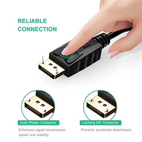 DisplayPort auf HDMI, VicTsing Vergoldet DisplayPort (DP) to HDMI Kabel HDTV Adapter Konverter Male to Female mit Audio Output - 2