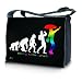 Produktbild Luxburg® Messenger Bag Notebooktasche Umhängetasche für 17,3 Zoll, Motiv: Regenbogen Evolution
