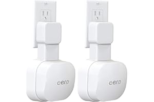 TIZOMI Outlet Wall Mount ONLY for eero 6 Dual-Band mesh Wi-Fi 6 System [NOT Fit for eero Pro 6 and eero 6+], No Messy Wires | Space Saving | Easily Be Moved Outlet Mount Holder for eero 6 Extender (2 Pack)