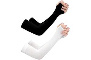 2XK-NOV 2 Paar Unisize Hochwertige Rutschfeste Kompressions Armstulpen für Männer und Frauen, UPF50+, Gaming Arm Sleeves, Volleyball Armschoner