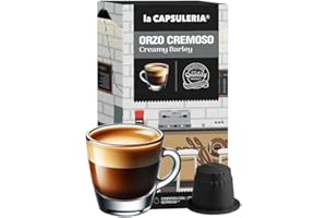 Caffè d'ORZO CREMOSO (80 Capsule) compatibili con Nespresso, 8 box da 10 capsule, bevanda naturale dal gusto delicato e dalla crema vellutata, ideale per ogni momento (La Capsuleria)