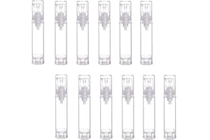 UPSTORE 12PCS Plastica Clear Airless Pump Bottles Cosmetic Sample Viaggi Imbottitura Vial Jars Trucco Storage Container per Emulsione Crema Lozione Doccia Gel Toilette Liquido(10ml/0.34oz)
