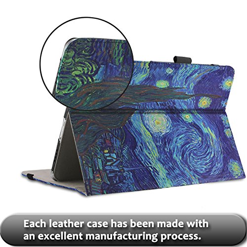 Infiland Samsung Galaxy Tab A 9.7 Hülle Case -Slim Fit Folio PU-lederne dünne Kunstleder Schutzhülle Cover Tasche für Samsung Galaxy Tab A 9.7 T550N/ T555N 24,6 cm (9,7 Zoll) WiFi/LTE Tablet-PC (mit Auto Schlaf / Wach Funktion)(Sterne) - 5