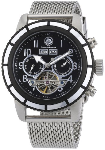 Constantin Durmont Herren-Armbanduhr XL Pueblo Analog Automatik Edelstahl CD-PUEB-AT-STM2-STBK-BK Constantin Durmont Herren-Armbanduhr XL Pueblo Analog Automatik Edelstahl CD-PUEB-AT-STM2-STBK-BK