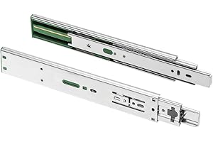 GTV - Rieles para cajones H45 VERSALITE PLUS+, guía de bolas con amortiguación, altura = 45 mm, L-450 mm, trineo mínimo mecanismo de cierre suave, capacidad de carga 30 kg, instalación fácil y rápida