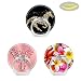 Produktbild OXone Pop Handy Finger Ring-Halterung Ständer Sockel mit Drei Auto Mount-pink Phoenix Rising auf brüniert Look Rose Gold-Plumeria Frangipani Hawaii Flower-Gold Einhorn
