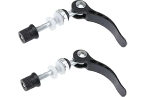 FURNRUBDEN 2 Pcs Aluminum Alloy Bicycle Seatpost Clamp Bike Seat Clamp Skewer Bolt for Bike, Black, (DSADA)