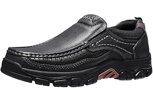 OutPro Herren loafersMokassins aus echtem Leder für Komfort Geeignet für Reisen, Autofahren und im Freien